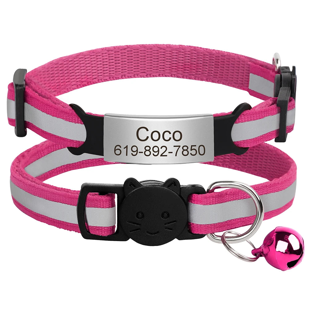 Customized Pet Collar Reflective Collar Free Engraved