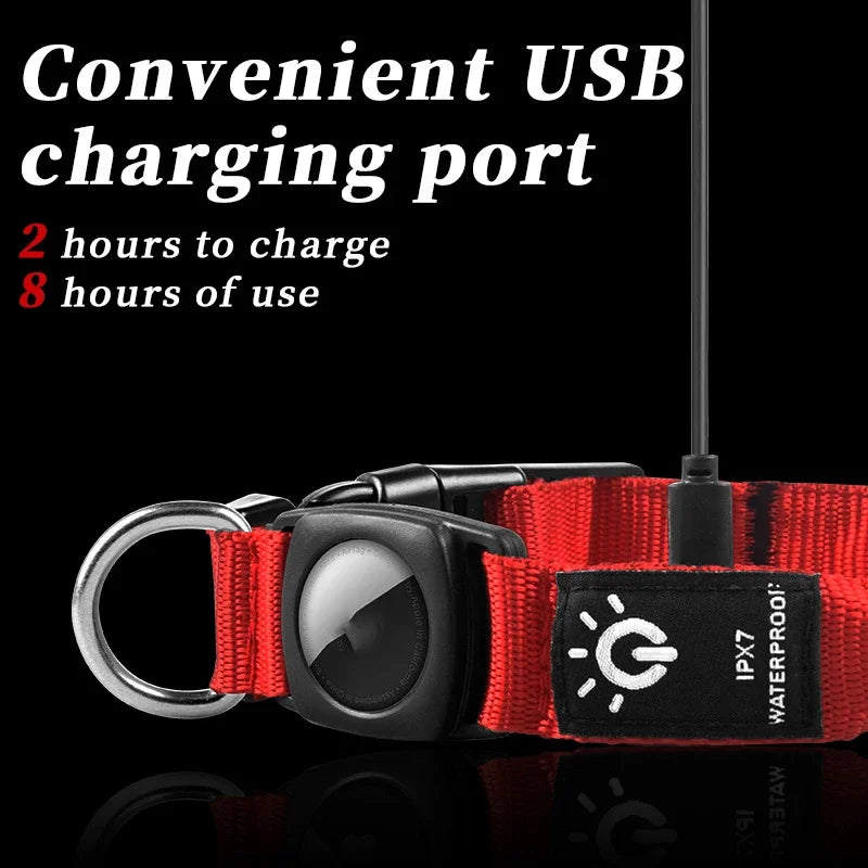 Dog and Cat Collar Airtag with LED