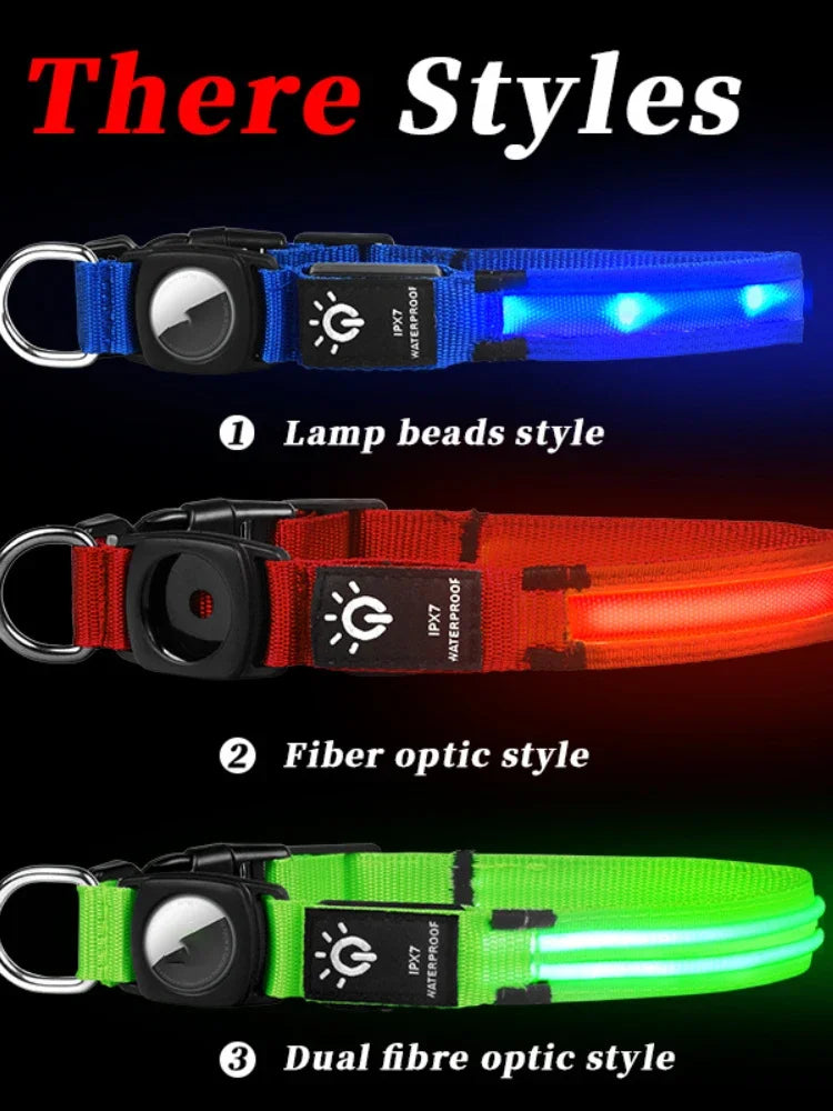 Dog and Cat Collar Airtag with LED