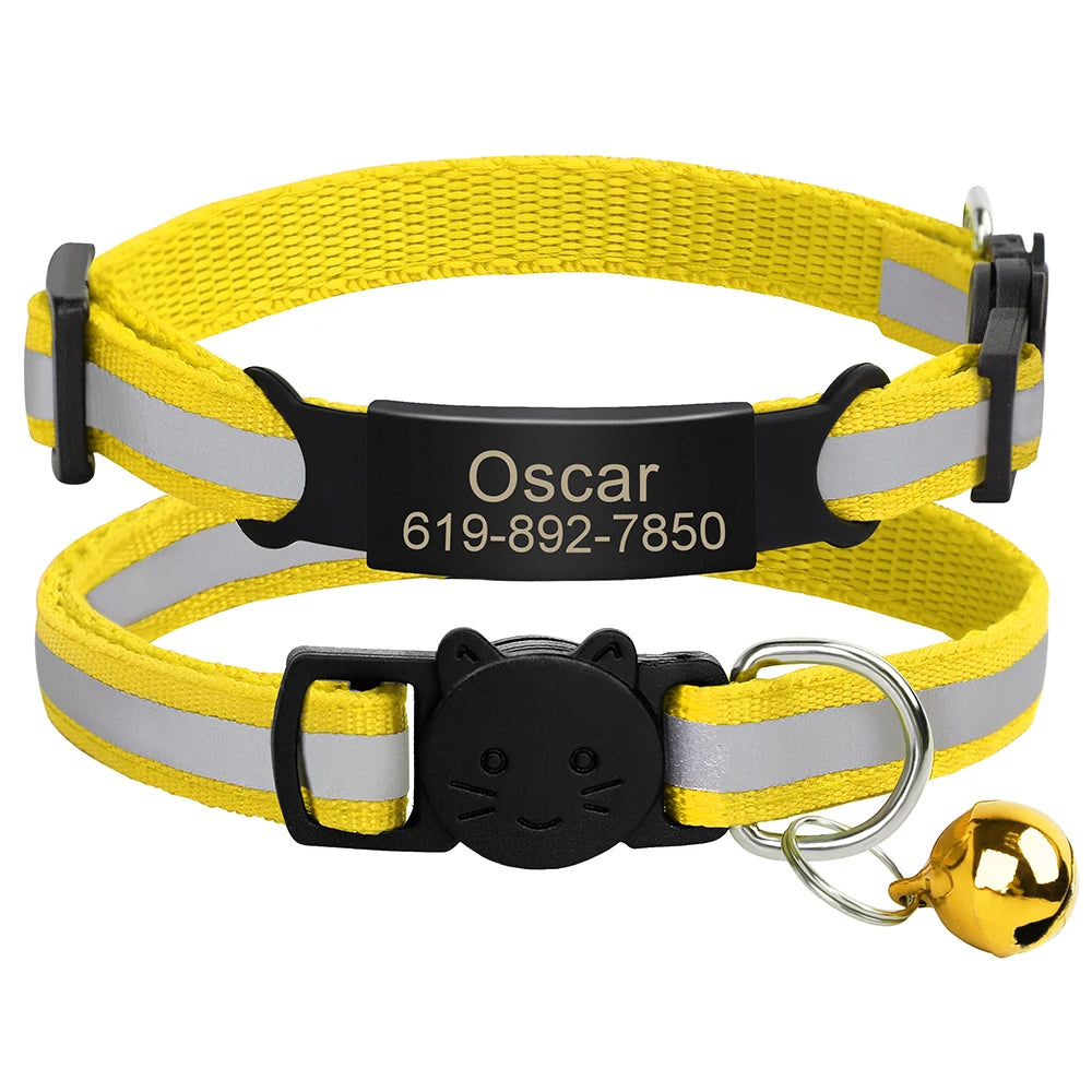 Customized Pet Collar Reflective Collar Free Engraved